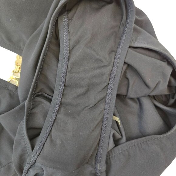 Tory Burch Black Gemini Link Plunge One-Piece Swimsuit Size Medium - Picture 7 of 8